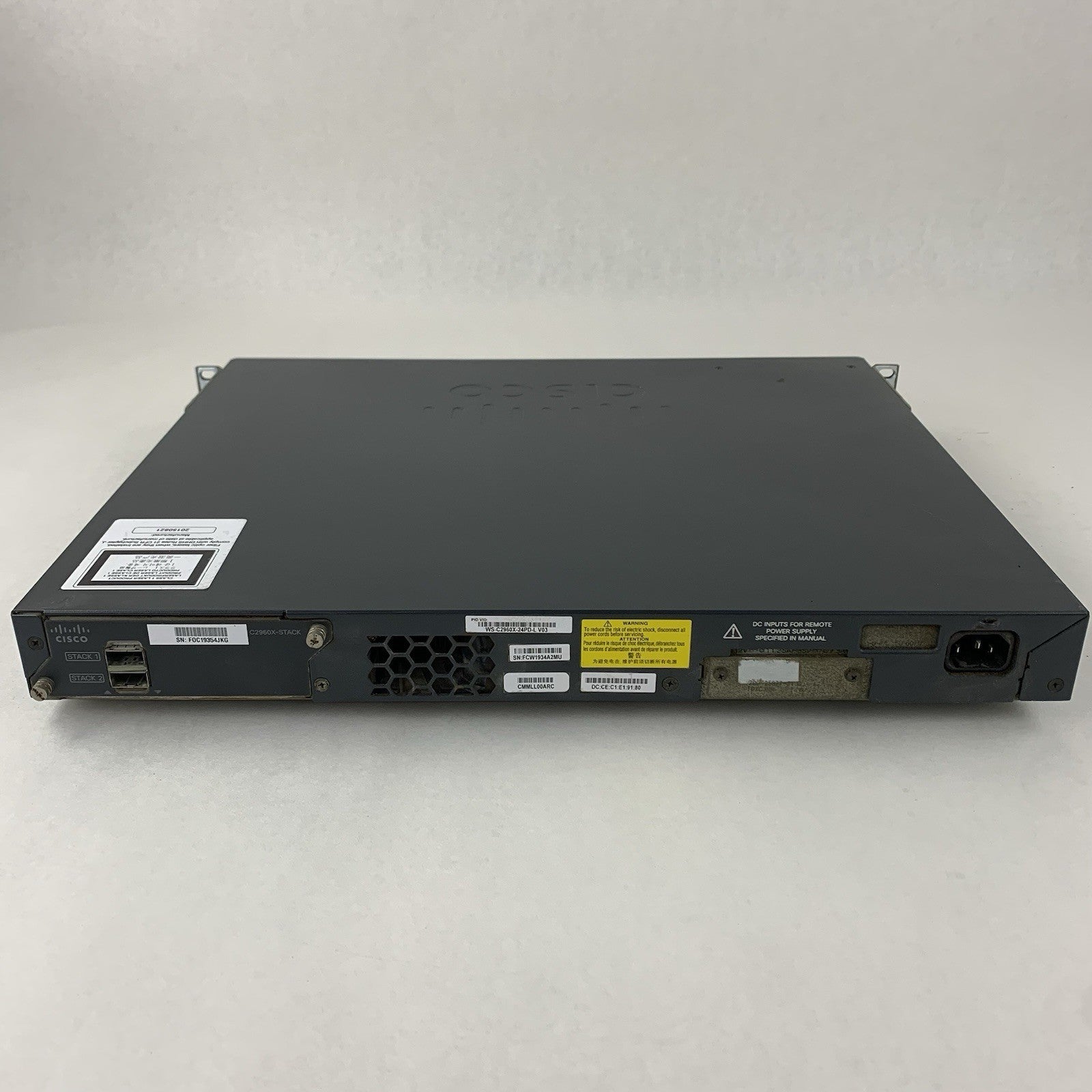 Cisco Catalyst WS-C2960X-24PD-L GigE PoE Switch w/ Stack Card Tested Reset5