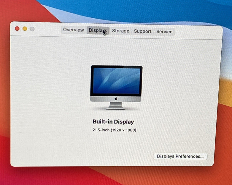 Apple A1418 iMac 21.5" 2014 1.4 GHz i5 8 GB RAM 500GB HDD macOS 11.7.1