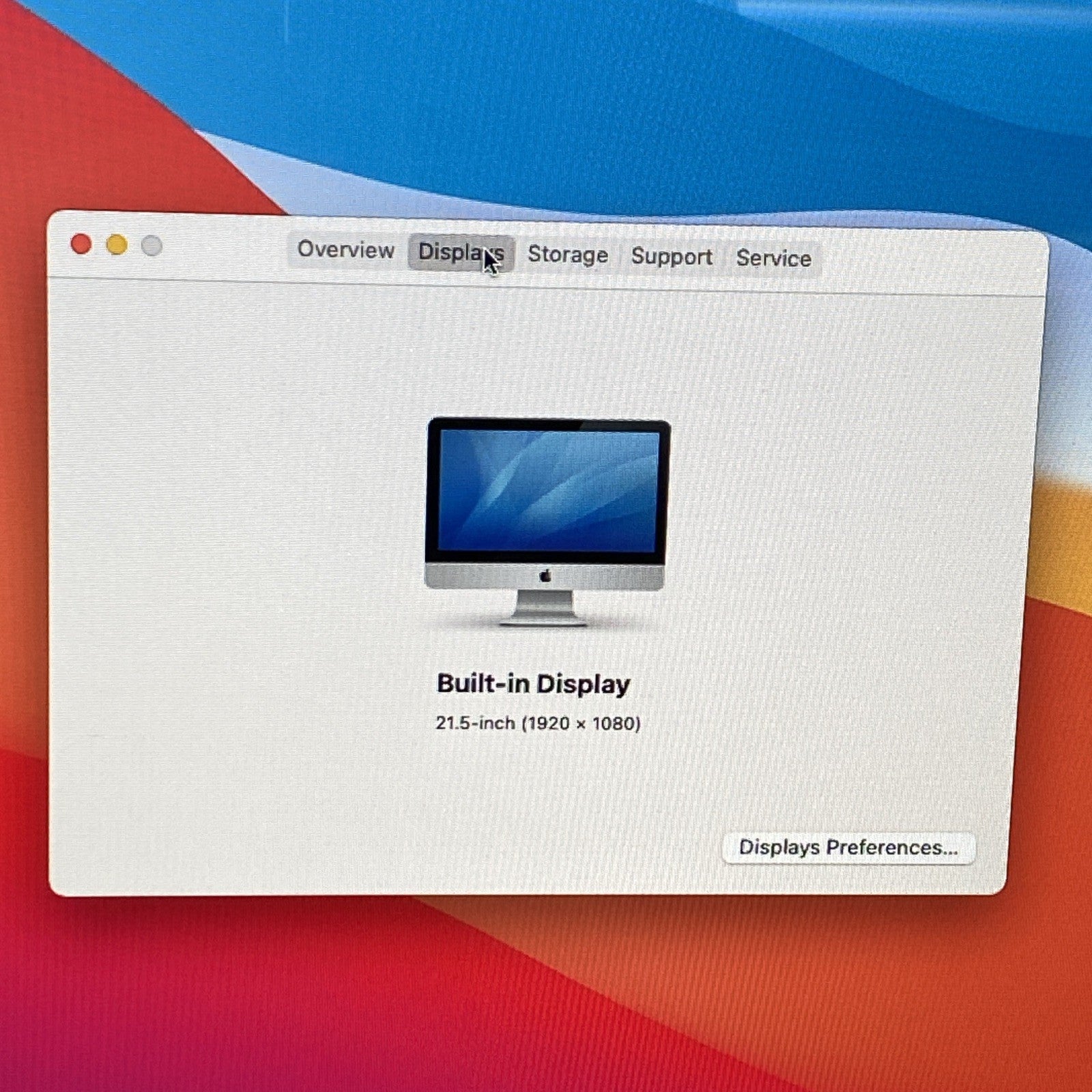 Apple A1418 iMac 21.5" 2014 1.4 GHz i5 8 GB RAM 500GB HDD macOS 11.7.1