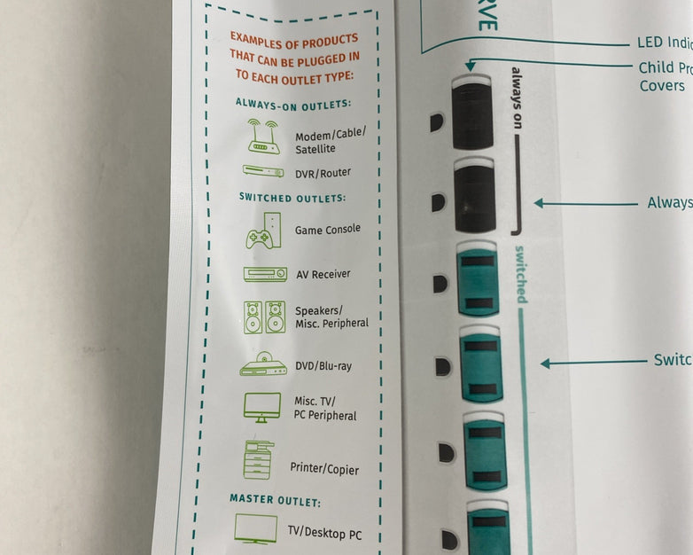 simply conserve 7-outlet advanced Surge protected power strip Lot of 2