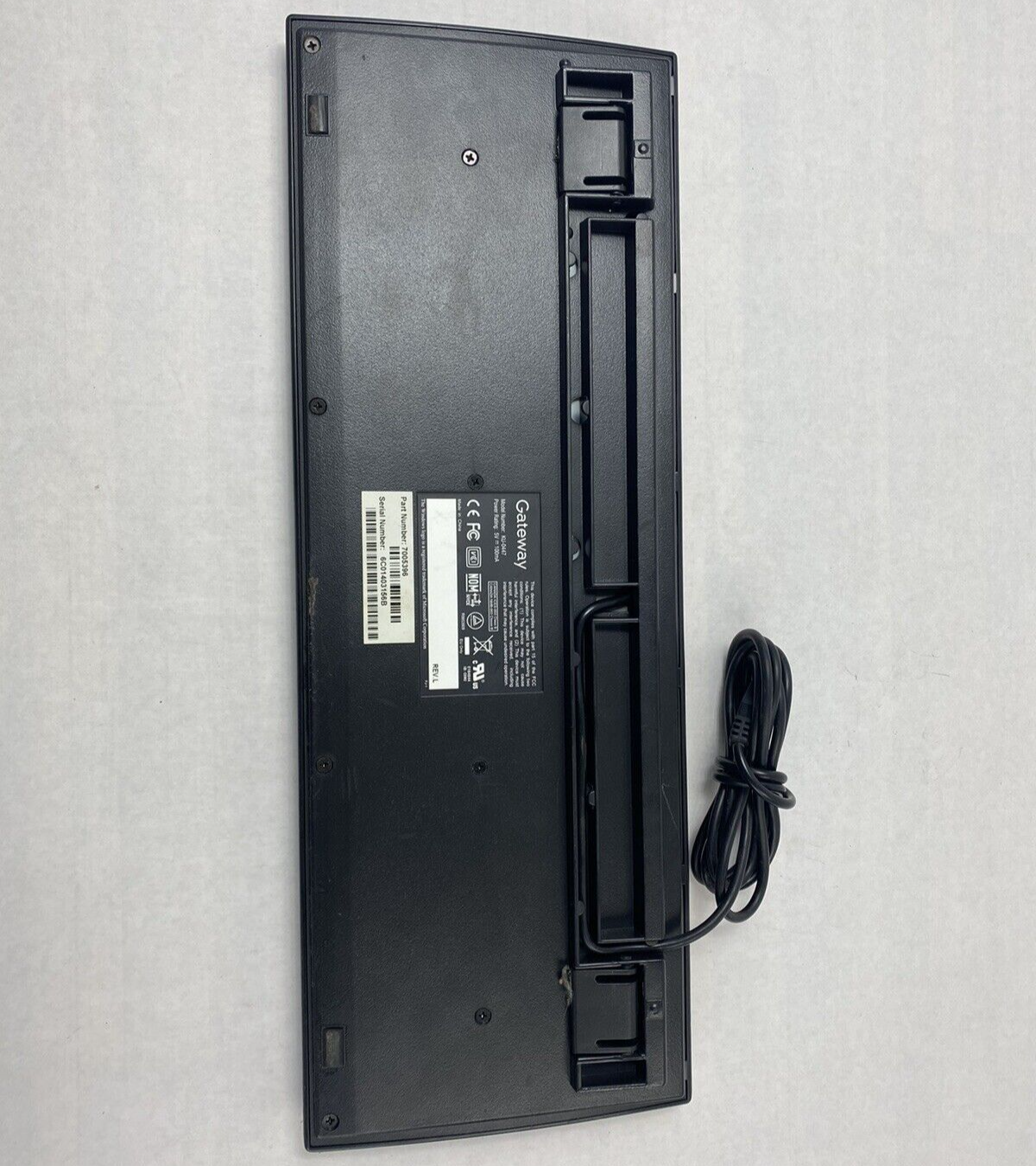 Black Gateway KU-0447 USB Wired PC Computer Keyboard Tested