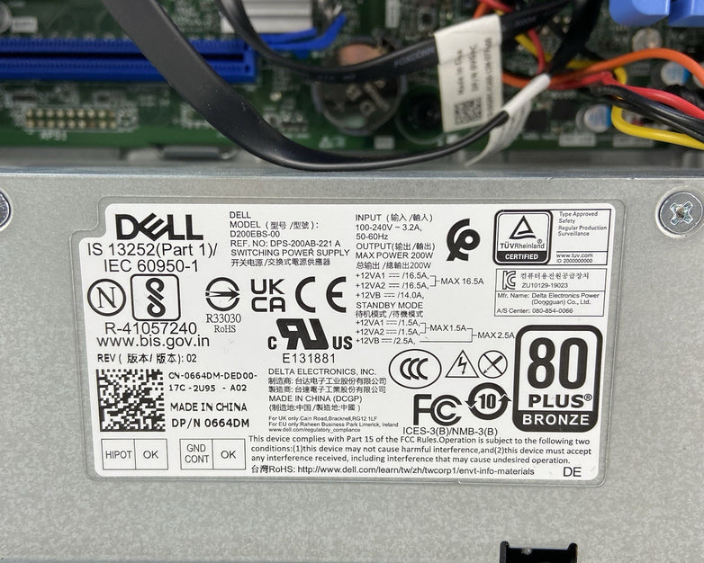 Dell Optiplex 5090 SFF Intel Core i5-10505 3.2GHz 8GB RAM No HDD No OS