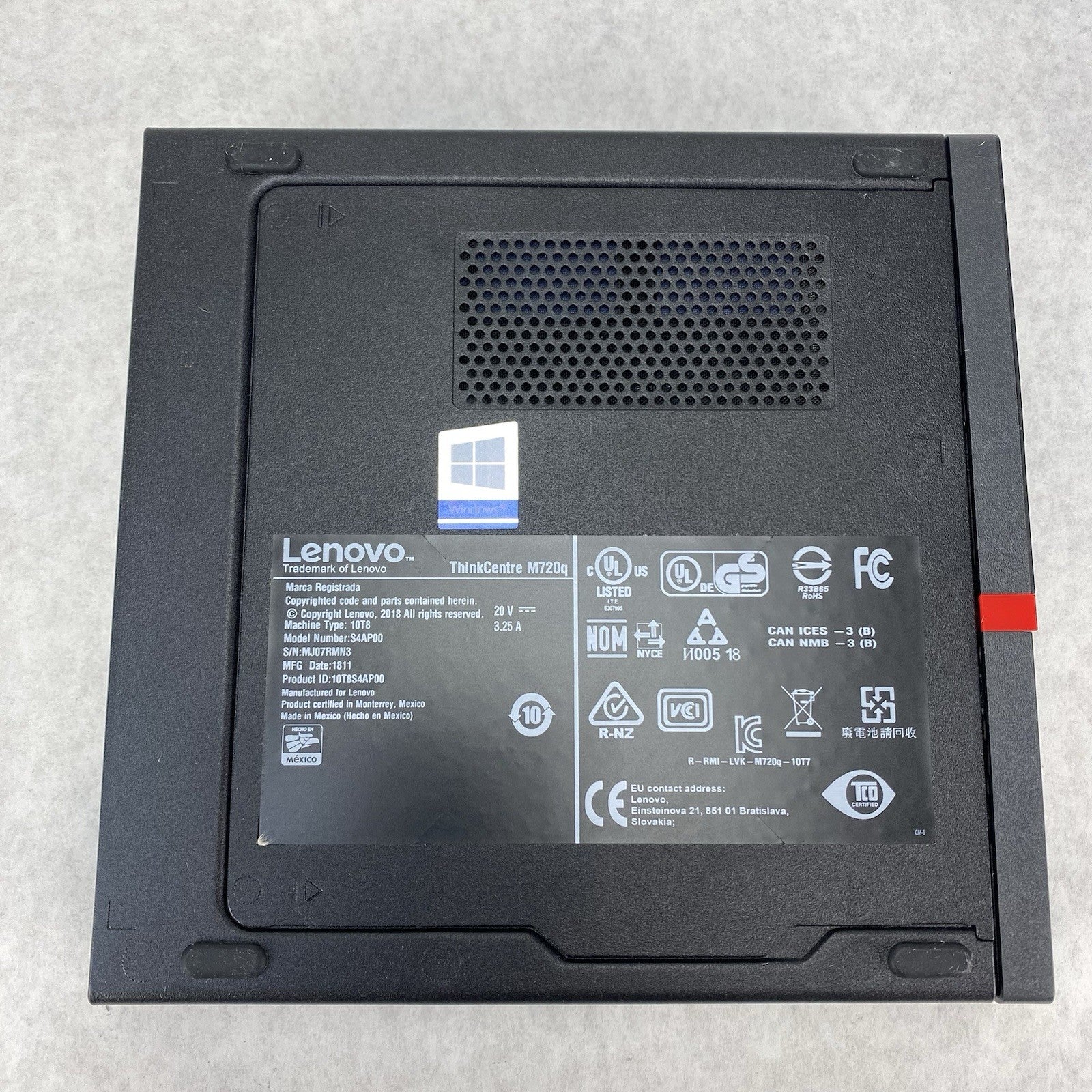 Lenovo ThinkCentre M720Q Micro Intel i5-8500T 2.10 GHz 8 GB RAM No HDD/OS/AC9