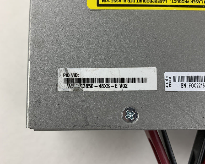 Cisco WS-C3850-48XS-E 48 Port 10G SFP+ Fiber Switch Tested Reset
