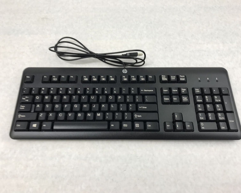 HP 672647-003 KU-1156 Wired Standard QWERTY USB Desktop Keyboard Black