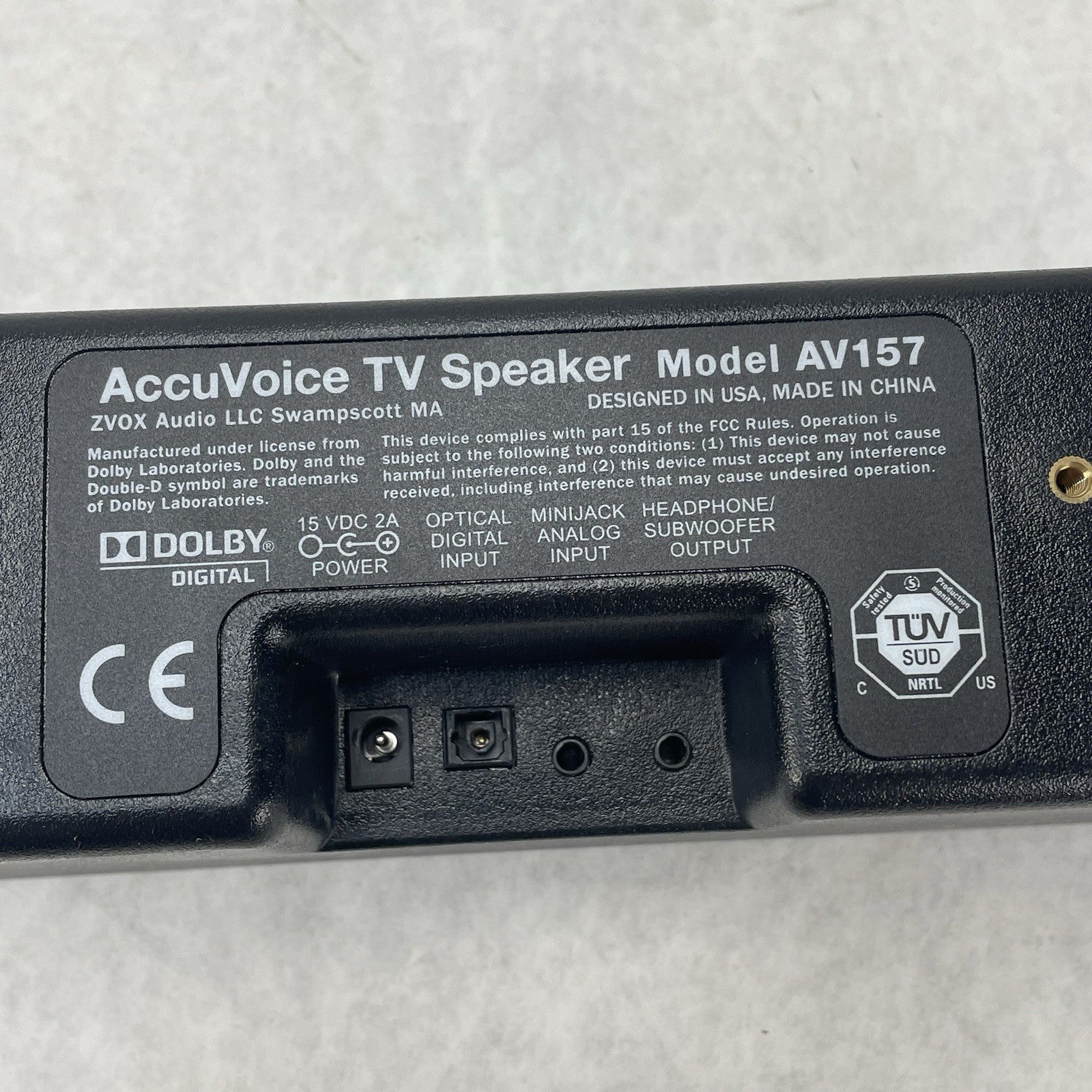 ZVOX AccuVoice AV157 TV Speaker Soundbar No Cords Untested6