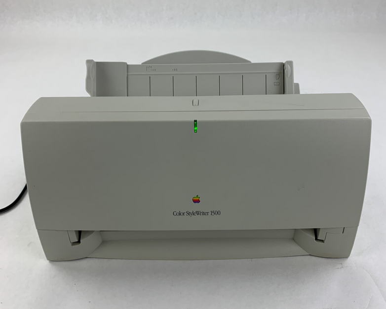 Apple M3374  Printer Vintage Color Style Writer 1500 Powers On W/ Power Supply