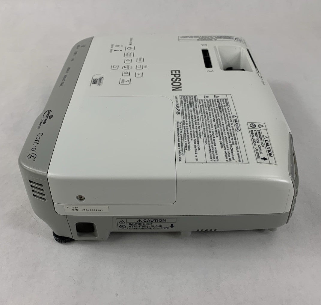 Epson PowerLite 98H H687A LCD Lamp Projector 3399 Lamp Hours - No Remote5