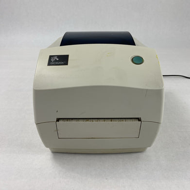Zebra GC420t GC420-100510-000 Label Printer with AC Adapter Power Tested