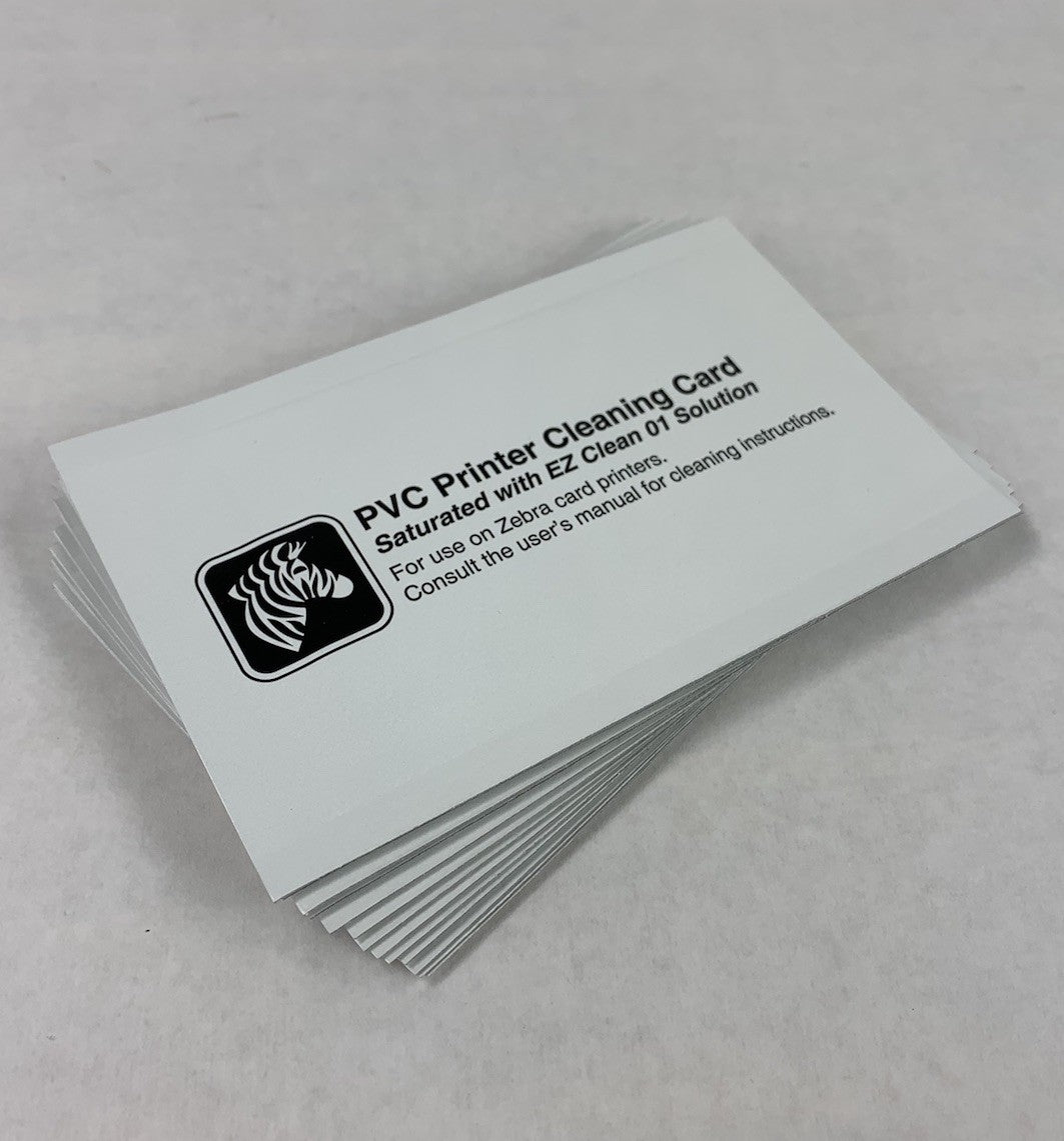 Zebra 800104-001 PVC Printer Cleaning Card for Zebra Card Printers (Lot of 13)