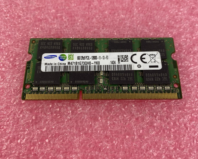 Samsung 8GB PC3L-12800S Laptop Memory Ram M471B1G73QH0-YK0 - Lot of 2