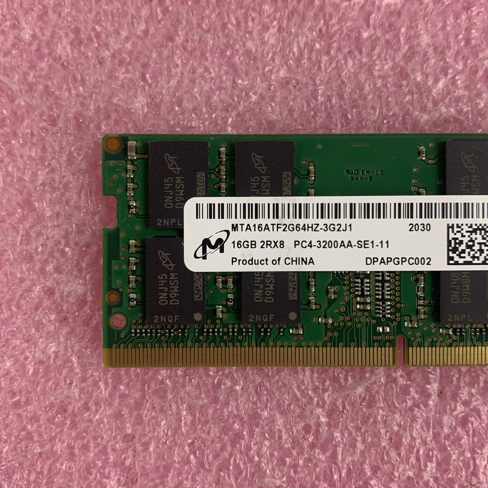 Micron MTA16ATF2G64HZ-3G2J1 16 GB PC4-3200AA 2RX8 Laptop Memory Ram2