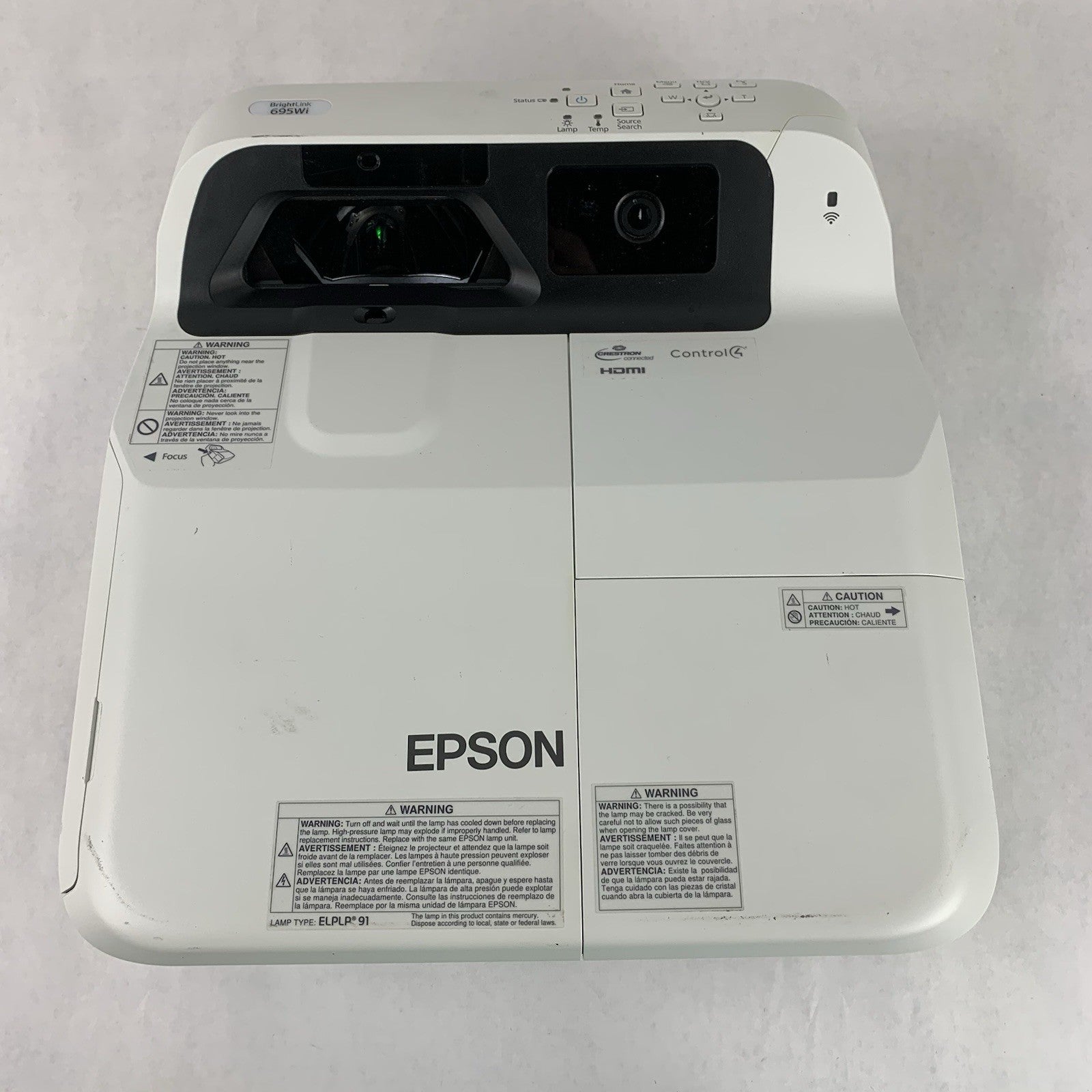 Epson PowerLite 695Wi H740A LCD Lamp Projector 1132 Lamp Hours - No Remote5