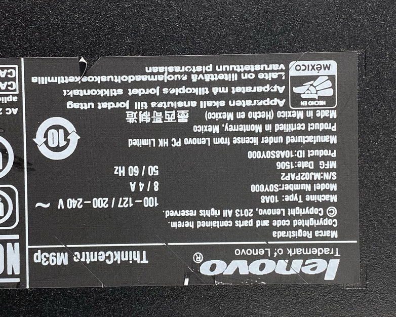 Lenovo ThinkCentre M93p DT Intel Core i5-4570 3.2GHz 8GB RAM No HDD No OS