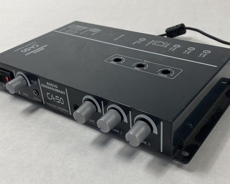 Audio Enhancement CA-50 Classroom Amplifier System No AC Adapter Power Tested