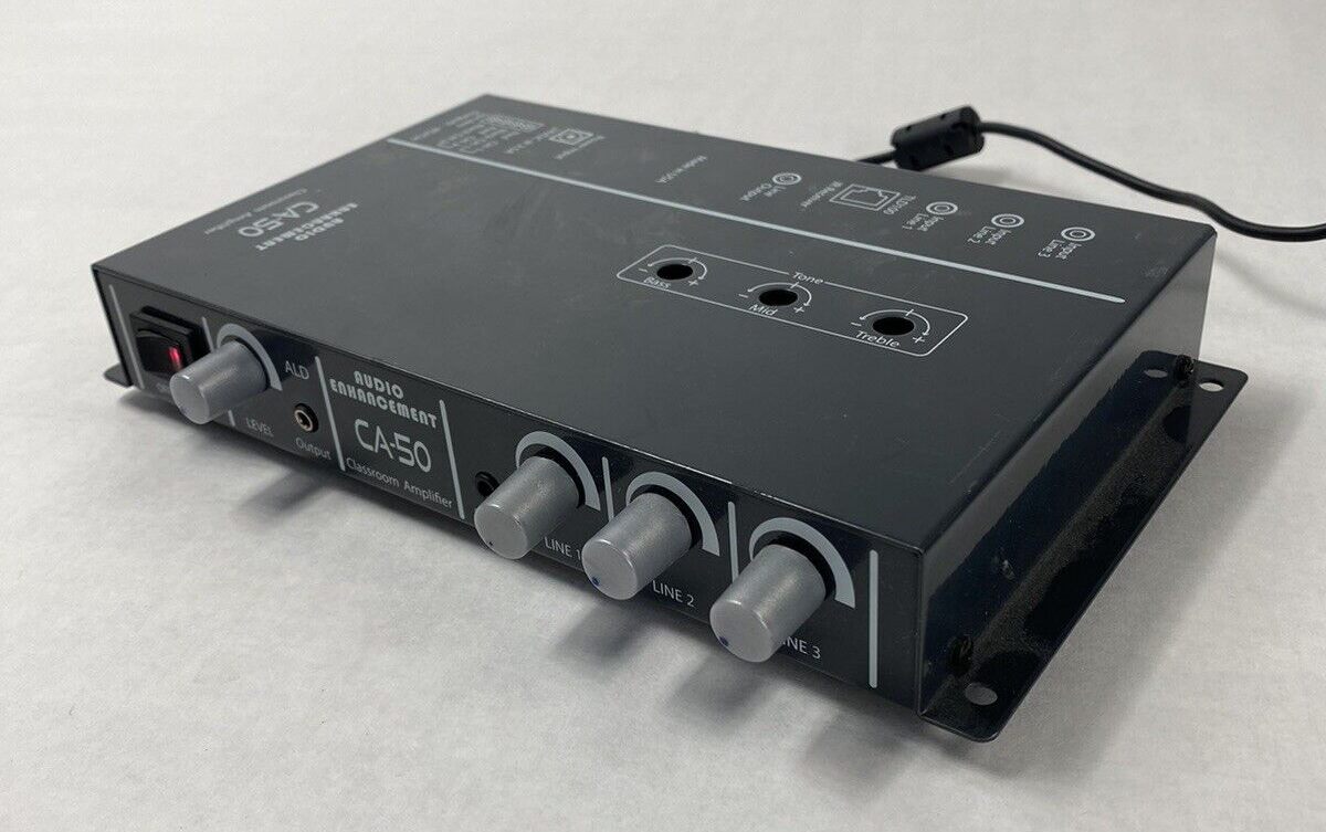 Audio Enhancement CA-50 Classroom Amplifier System No AC Adapter Power Tested