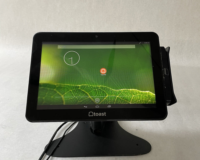 Toast POS Monitor Terminal ESY w/Stand MSM8960 and Card Reader Power Tested