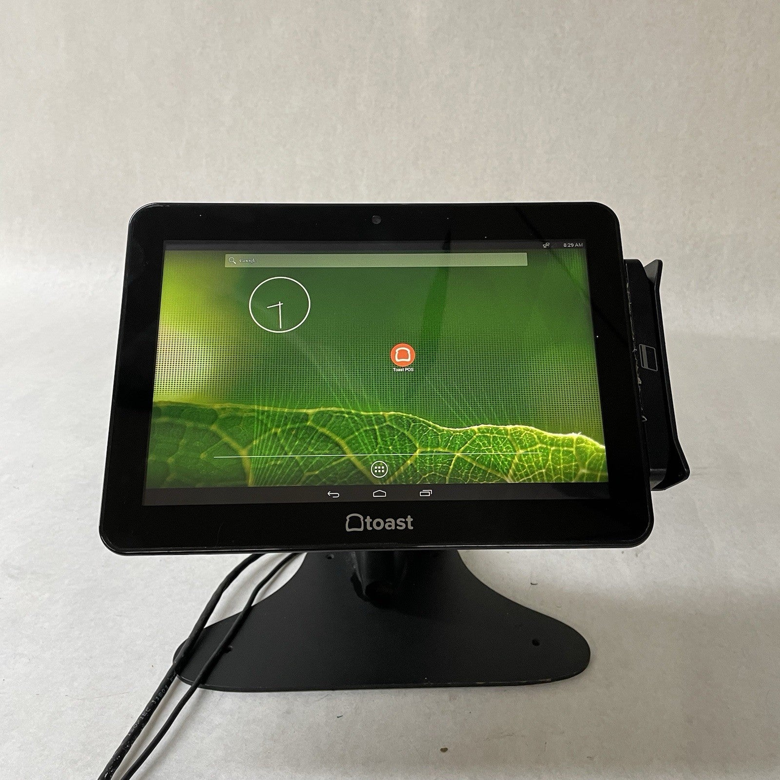 Toast POS Monitor Terminal ESY w/Stand MSM8960 and Card Reader Power Tested
