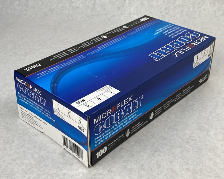 Ansell Cobalt N193 Powder Free Nitrile Examination Gloves Size Large 1000 Count