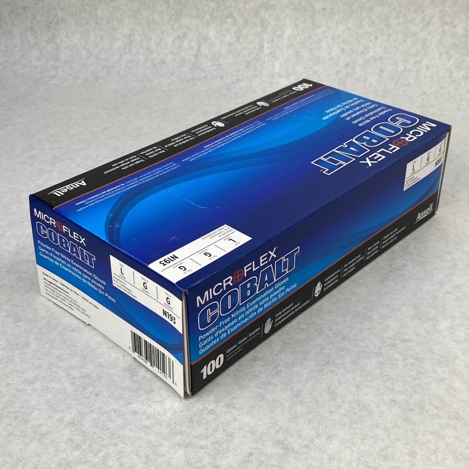Ansell Cobalt N193 Powder Free Nitrile Examination Gloves Size Large 1000 Count7