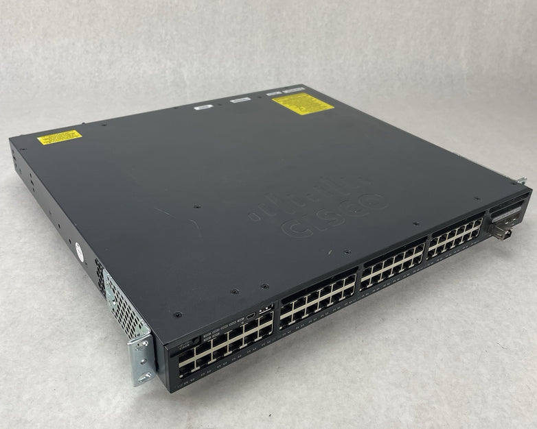 Cisco WS-C3650-48PS-L V05 48-Port PoE+ Switch 1x PSU Tested Reset