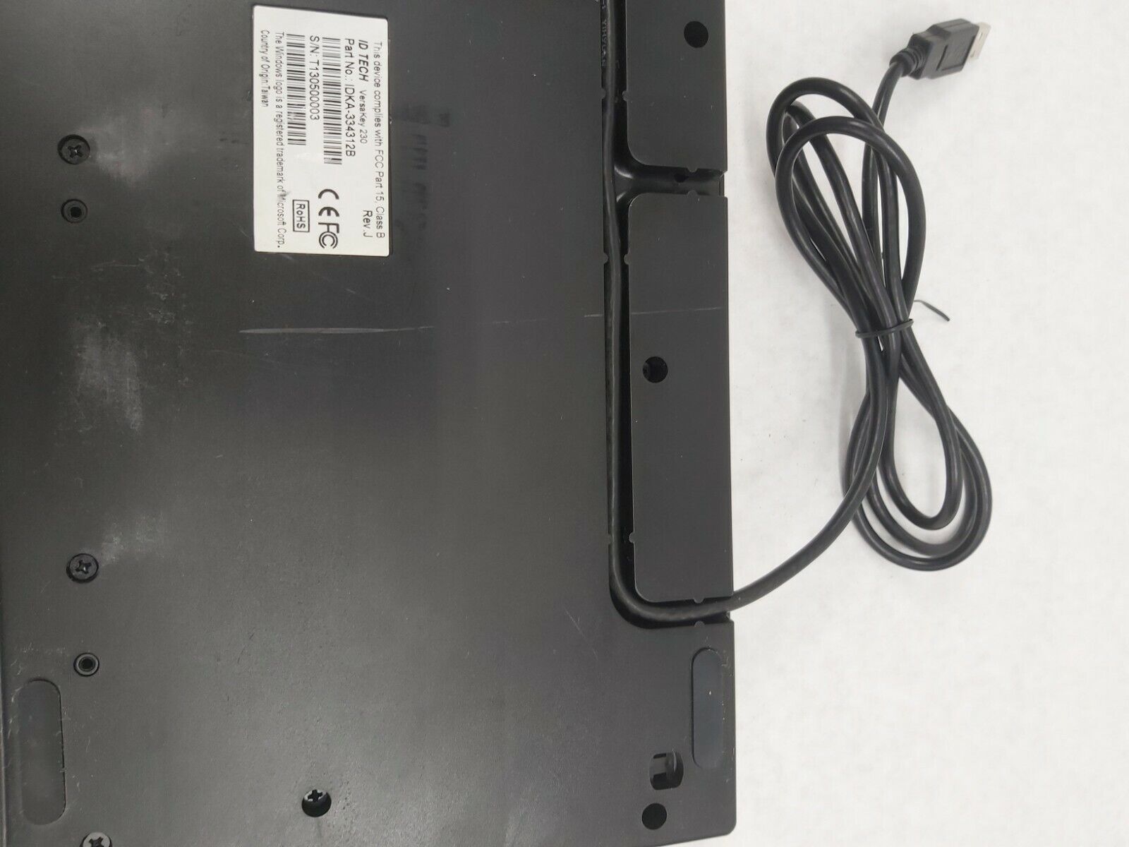ID Tech IDKA-334312B Magstripe Card Reader Keyboard
