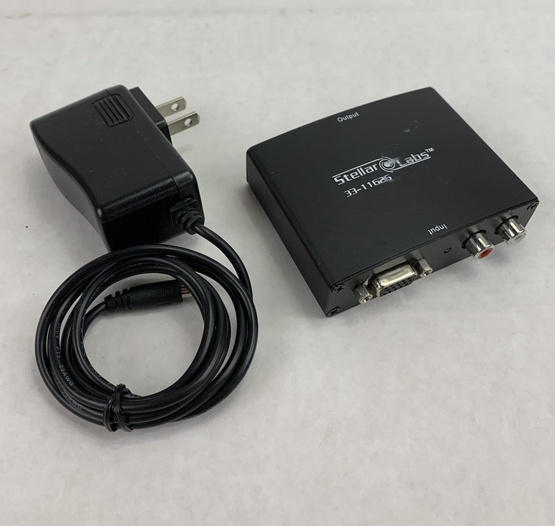 Stellar Labs 33-11625 VGA Video to HDMI Converter w/ AC Adapter