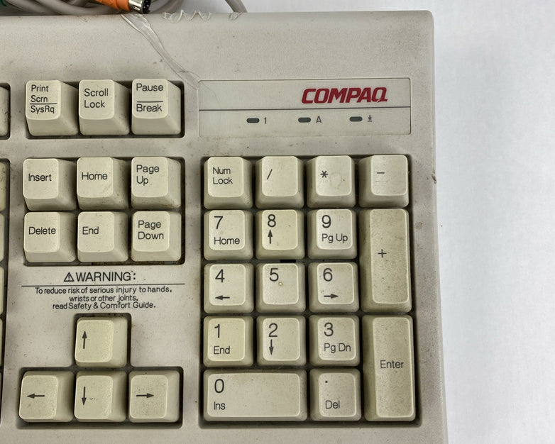 Compaq KB-3923 5V 18"L 7"W 6 Pin Keyboard - Tested
