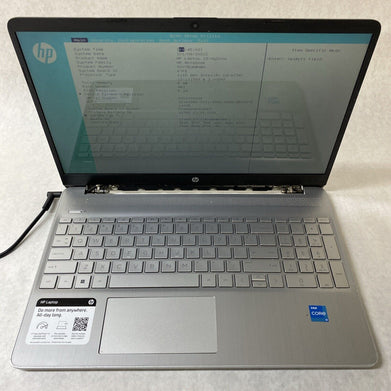 HP Laptop 15-dy2046nr 15.6" Intel Core i3-1115G4 3.0GHz 8GB RAM No AC HDD OS