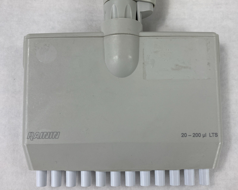 Rainin EDP3-Plus 20-200 ul LTS 12-Channel Digital Pipette No Battery Untested