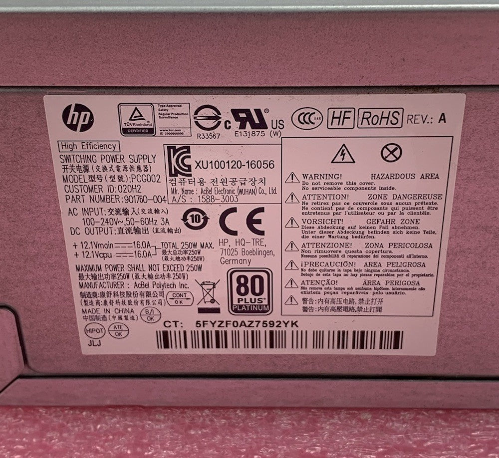 HP PCG002 250W Power Supply