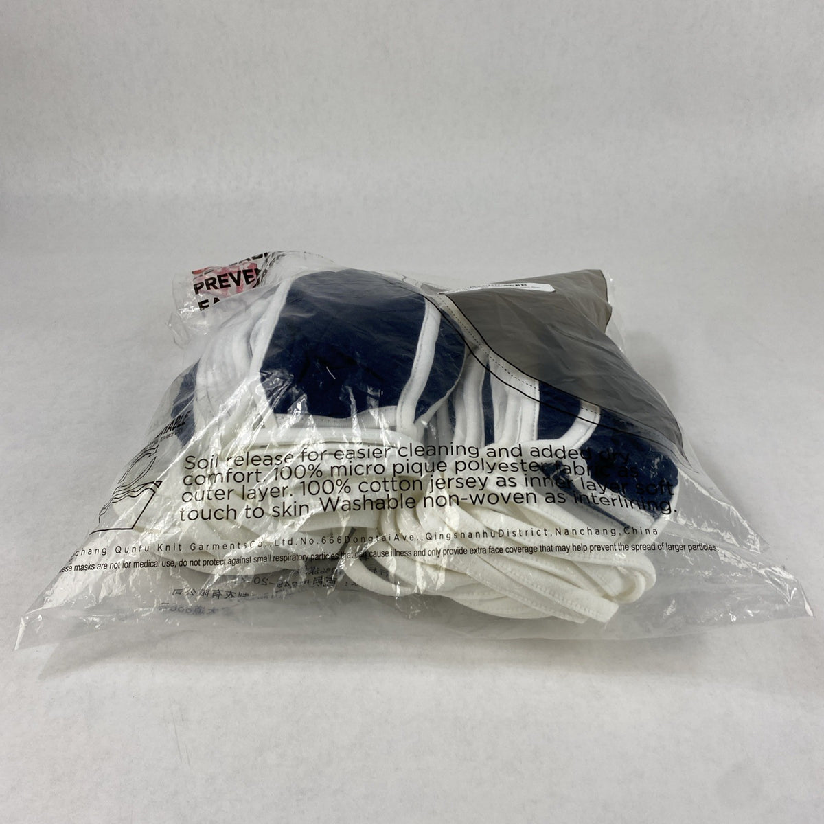 Aramark 91461 3 Layer Reusable Preventive Face Mask Navy Blue 50 Pack4