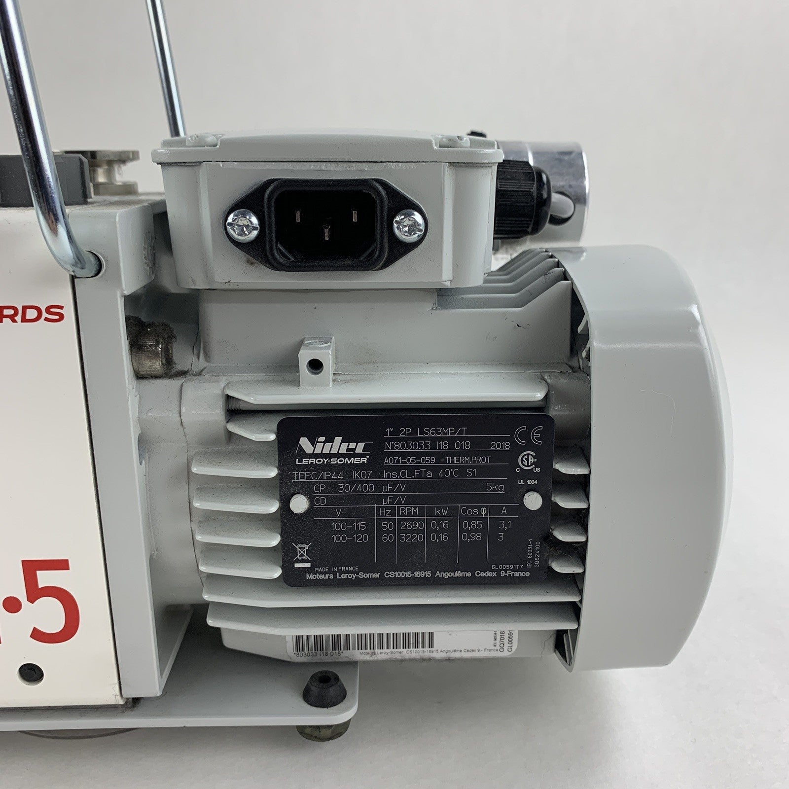 Edwards Model E2M1.5 Vacuum Pump Parts and Repair Oil Drained