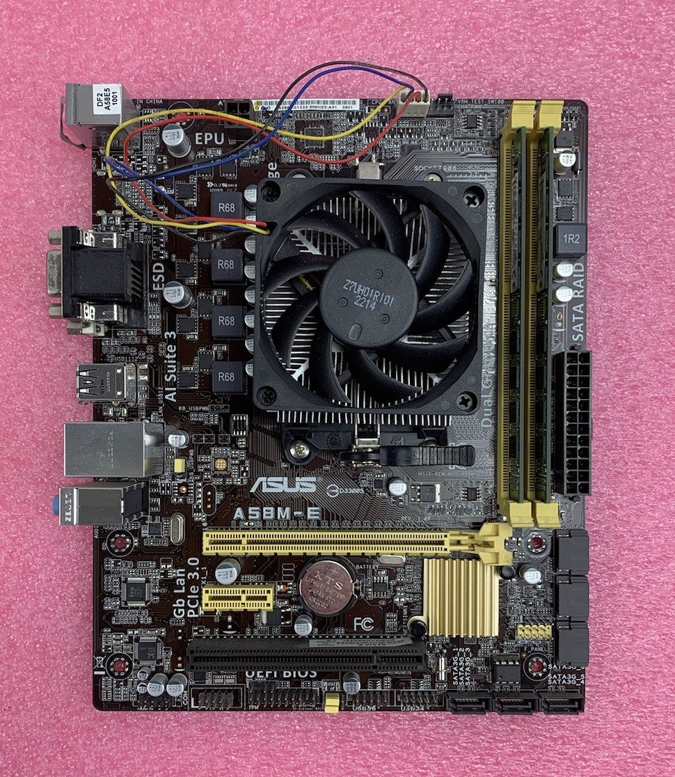 Asus A58M-E Motherboard AMD A10-5800K 3.8GHz 8GB RAM w/ Shield
