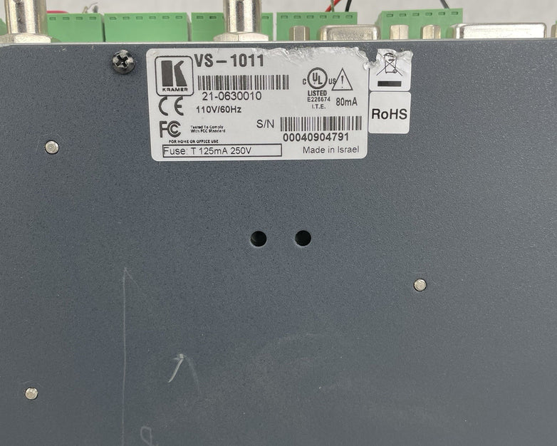 Kramer 10X1 Vertical Interval Composite Video & Balanced Stereo Switcher VS-1011