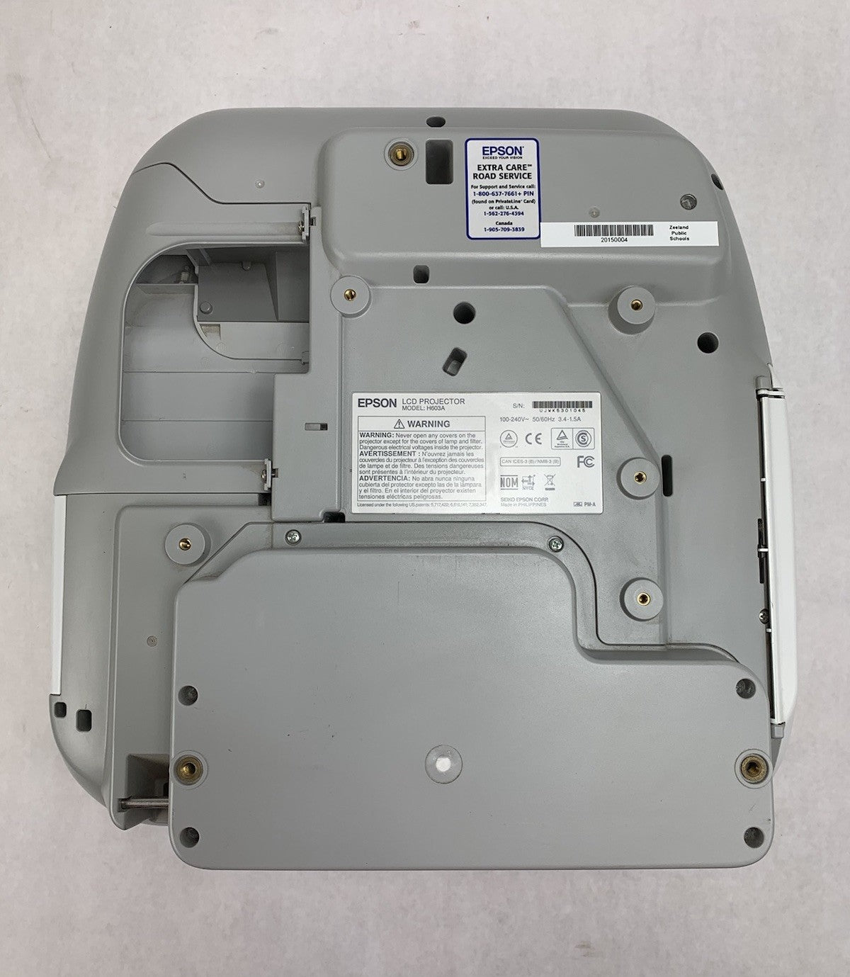 Epson H603A PowerLite 575W LCD Projector No Remote 1514 Lamp Hours