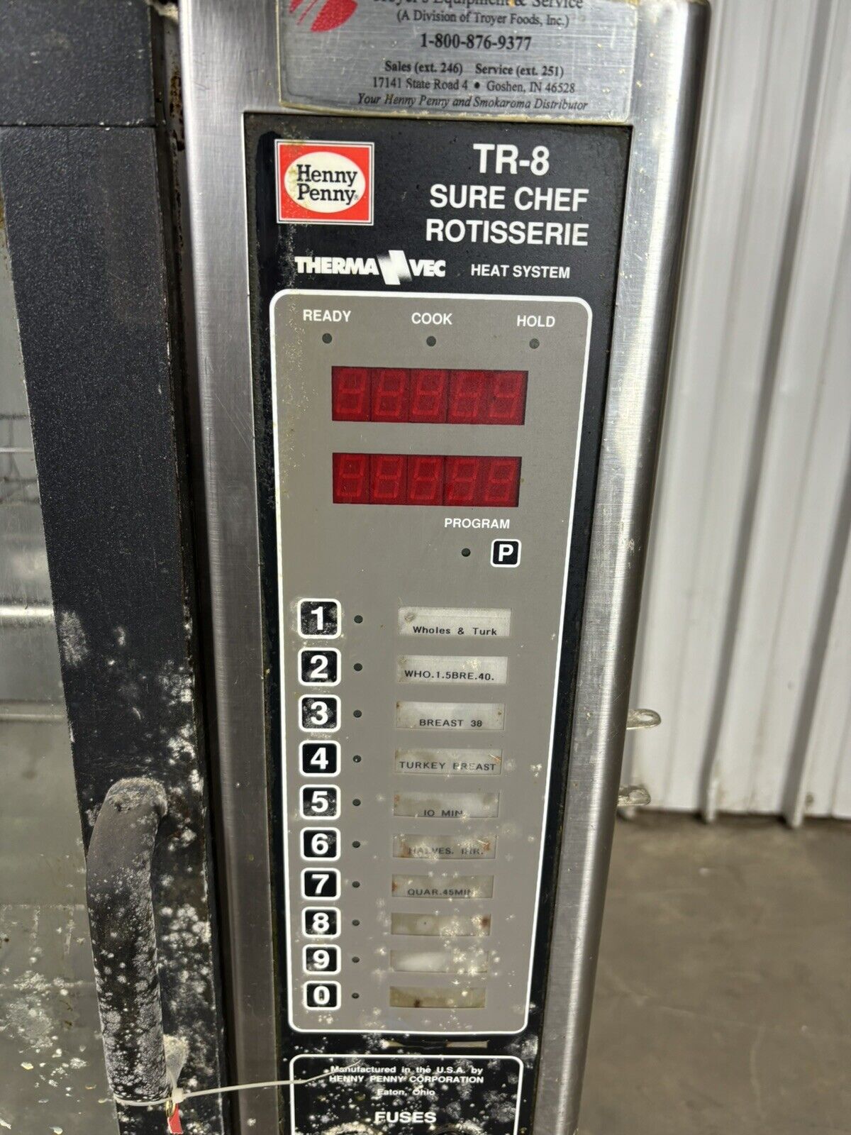 Henny Penny TR-8 Sure Chef Commercial Electric Rotisserie Oven