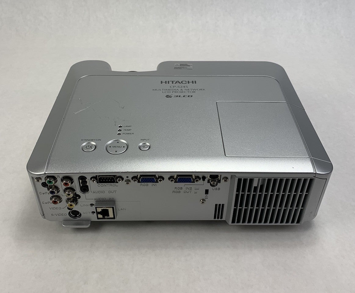 Hitachi CP-S245 LCD Lamp Projector No Remote 646 Lamp Hours