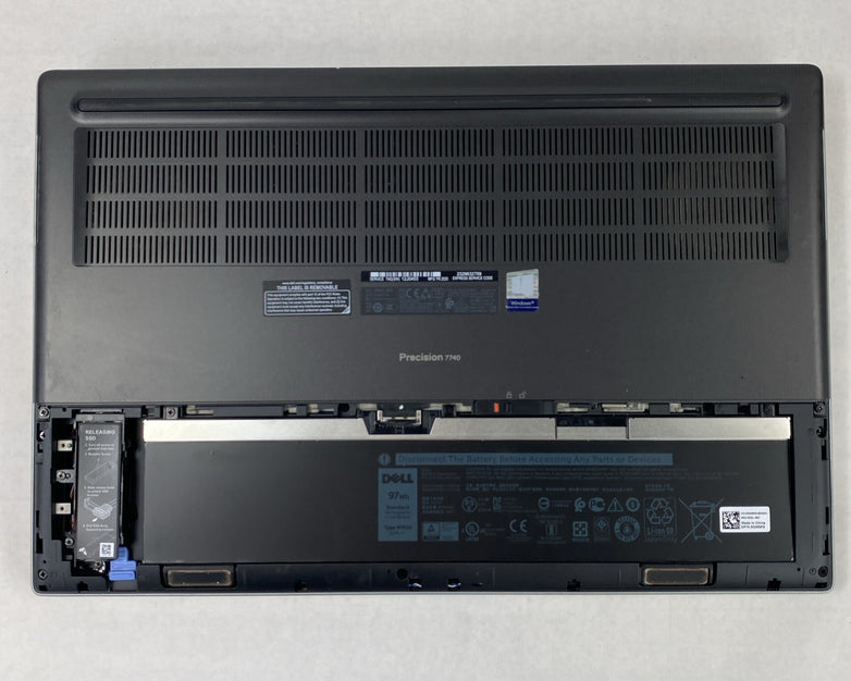 Dell Precision 7740 Intel Core i7-9850H 2.60 GHz 32 GB RAM 17.3" No HDD No OS