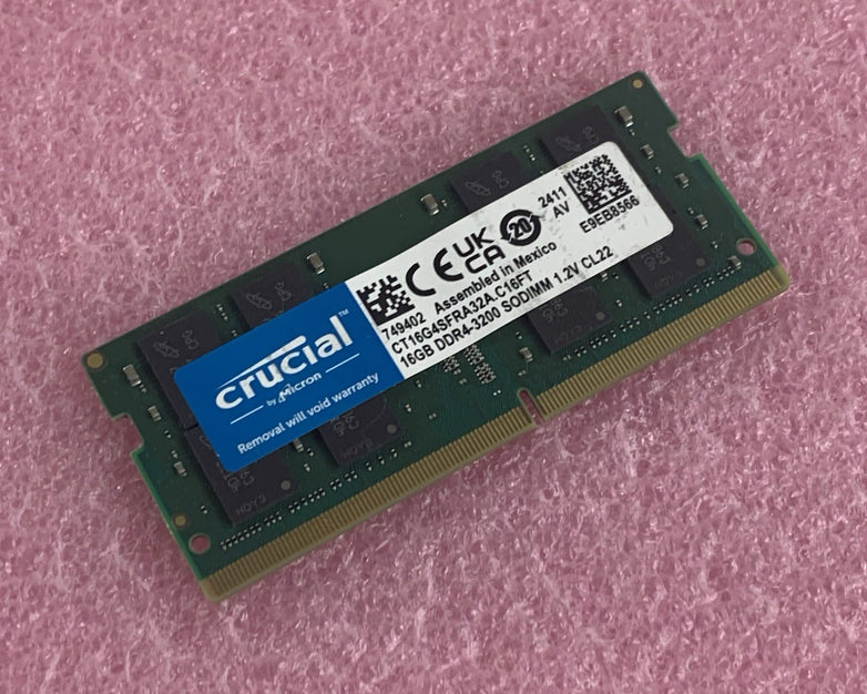 Crucial CT16G4SFRA32A.C16FT 16 GB DDR4 3200 SODIMM Laptop Ram Memory