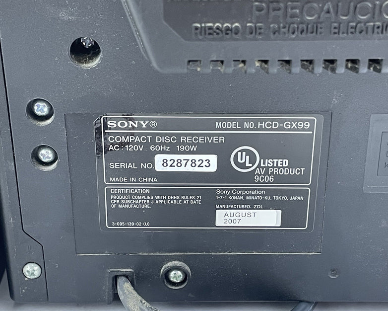 Sony HCD-GX99 Tested