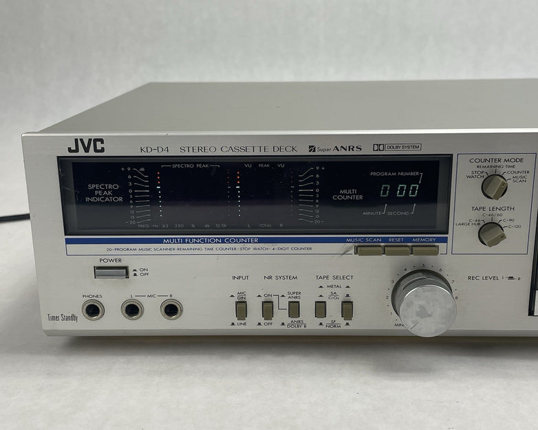 JVC KD-D4J Stereo Cassette Deck Tested For Parts