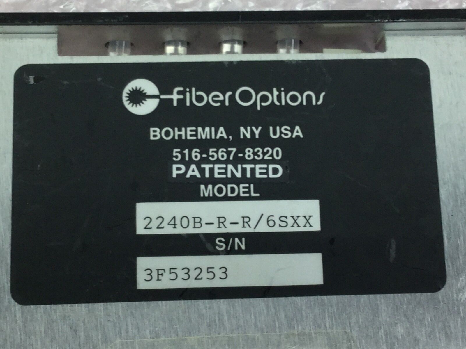 Fiber Options Fiber Optic RX  LEVEL/LOSS  2240B-R-R/6SXX   Untested