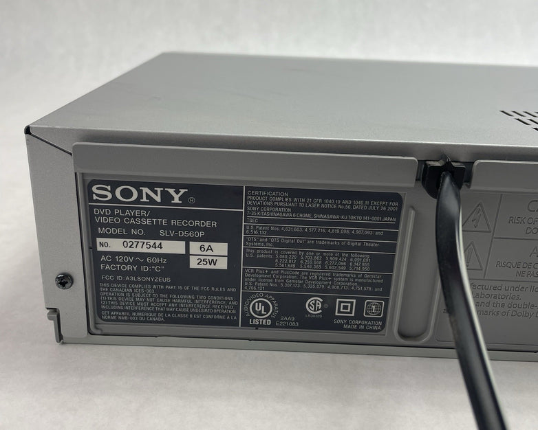 Sony DVD/VCR VHS Combo Player SLV-D560P  Tested/Working No Remote