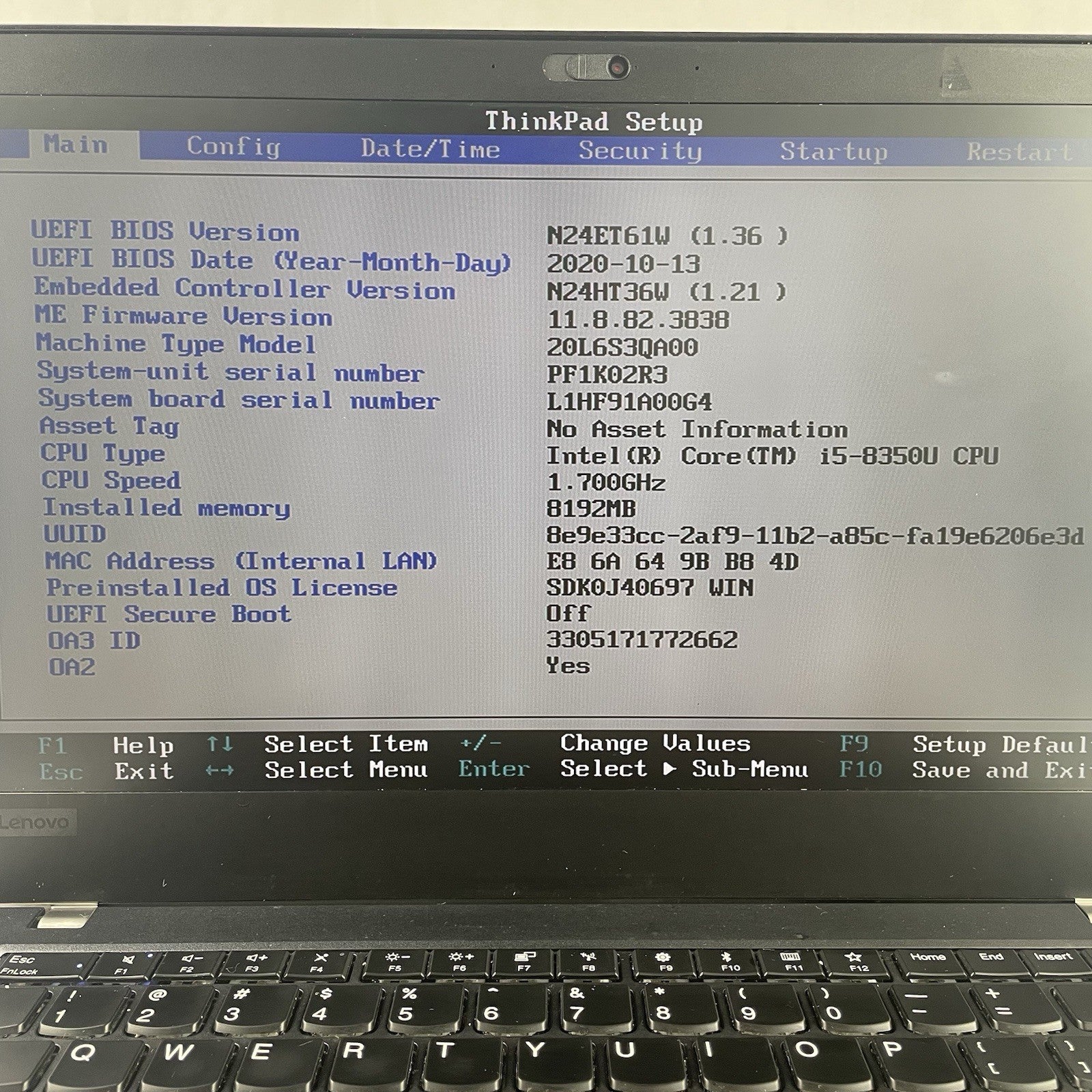 Lenovo ThinkPad T480 14" i5-8350U 1.70 GHz 8 GB RAM No SSD No OS - READ5