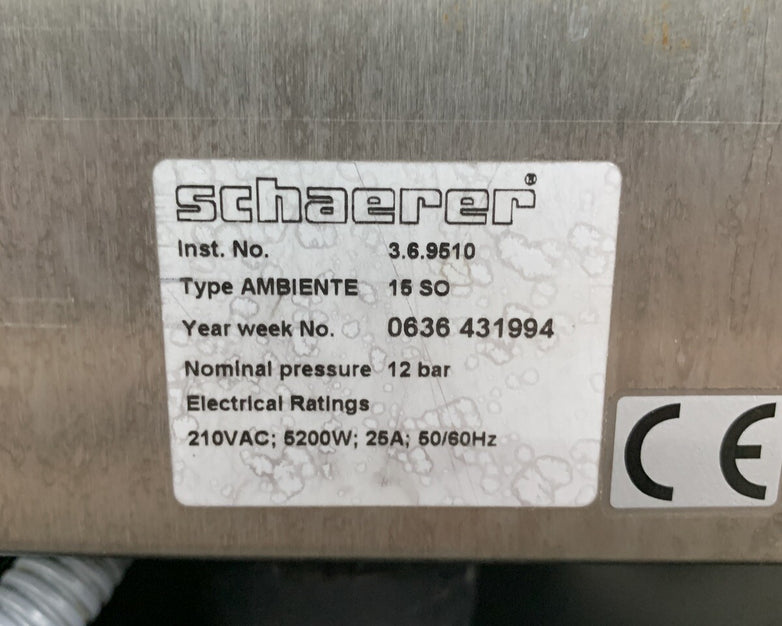 Schaerer Ambiente 15 Verismo 701  Espresso Machine Cut Cord Parts and Repair