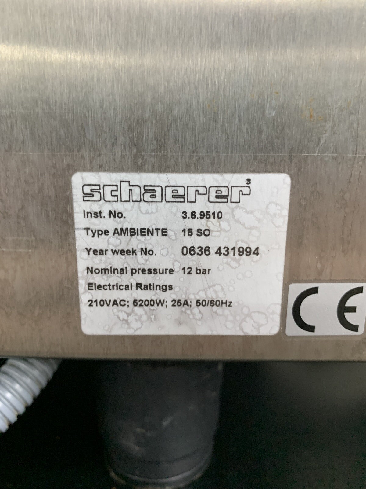Schaerer Ambiente 15 Verismo 701  Espresso Machine Cut Cord Parts and Repair