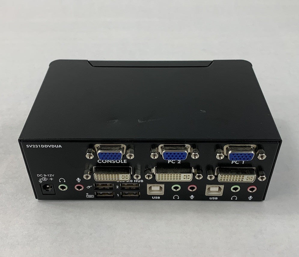 Startech Starview C4E1E7ZG37F 2 Port DVI VGA Dual Monitor USB KVM Switch