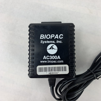 BIOPAC Systems AC300A 12V 1.25A Medical Power Supply For MP36/35/30