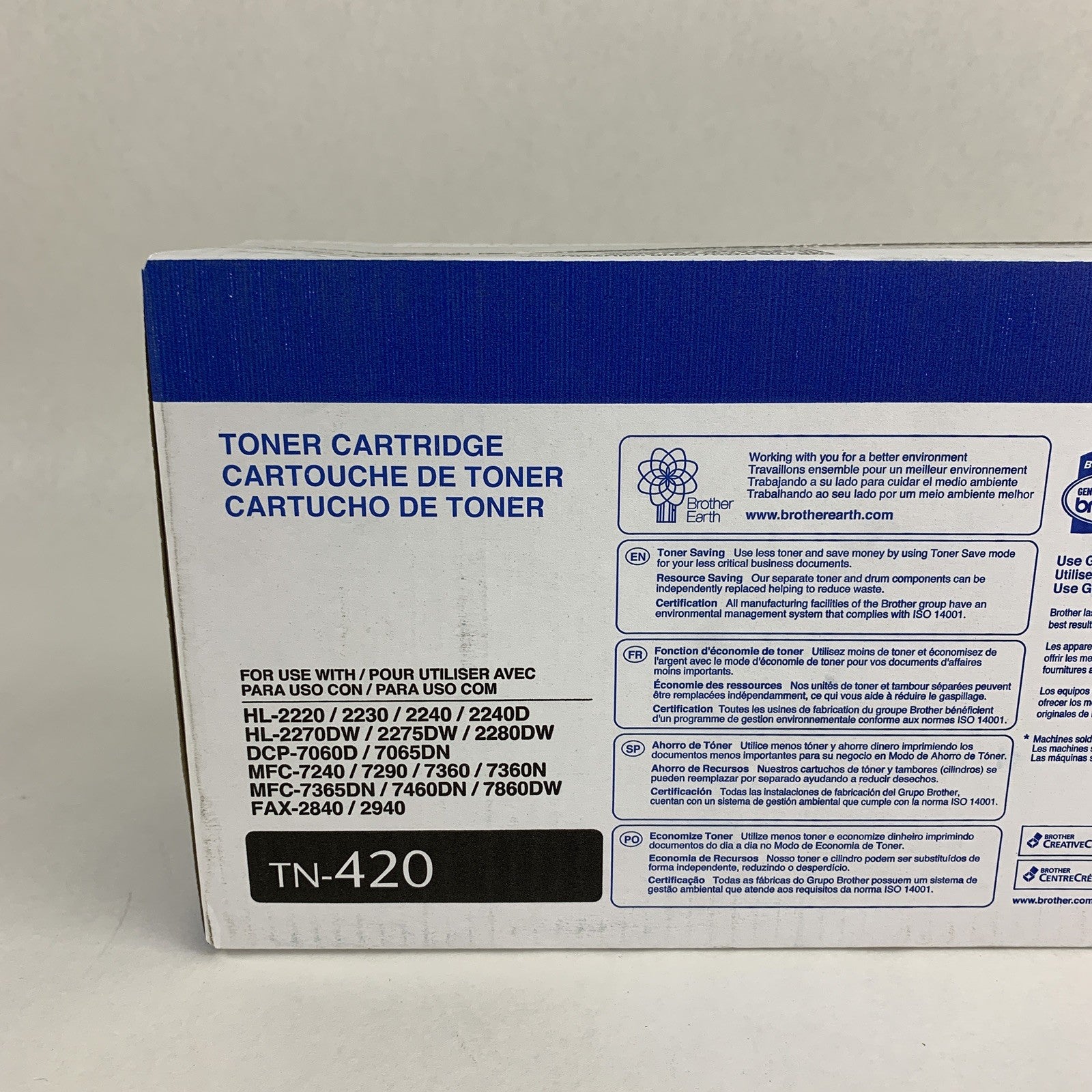 Brother TN-420 Black Toner Cartridge New OEM Sealed Box
